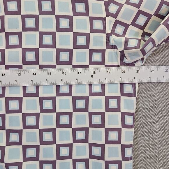 Roar Poplin Douce Button-Down Shirt Men's Size Small Long Sleeve Retro Geometric - Picture 2 of 16